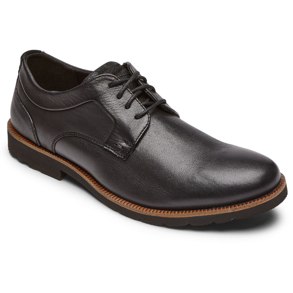 Rockport Mens Oxfords Black - Sharp & Ready 2 Plain Toe - UK 482-UIYZHT